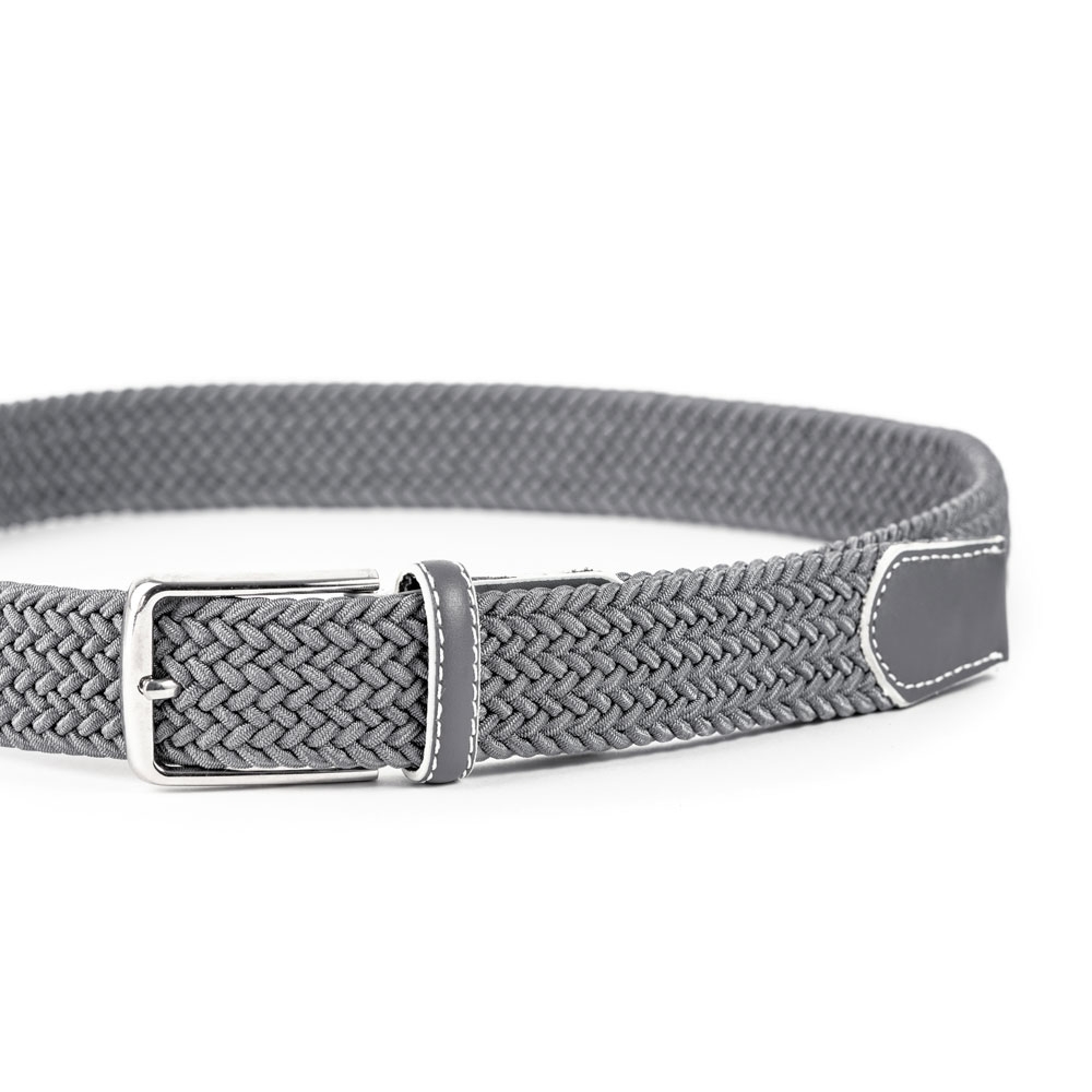 Cinturón Trenzado Elástico Piel Liso 35 mm