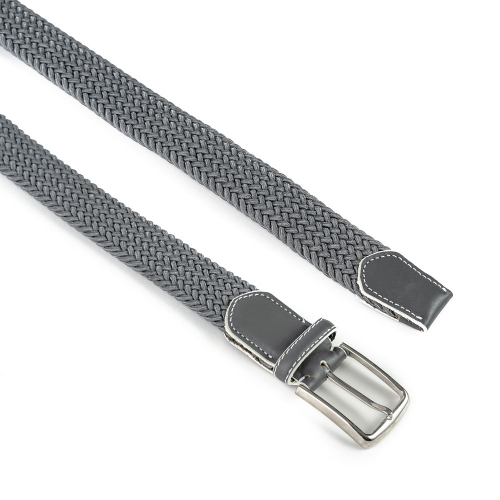 Cinturón Trenzado Elástico Piel Liso 35 mm