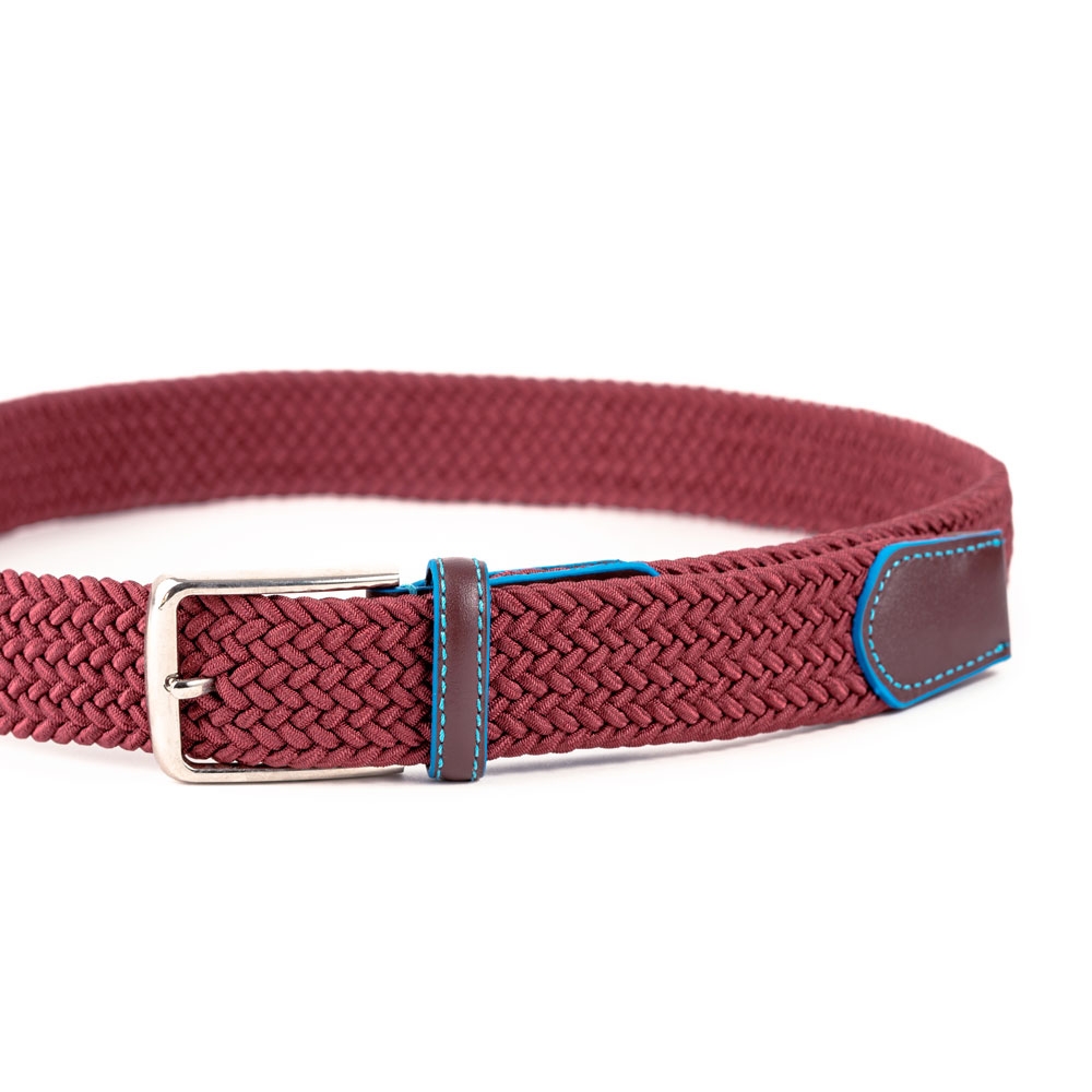 Cinturón Trenzado Elástico Piel Liso 35 mm