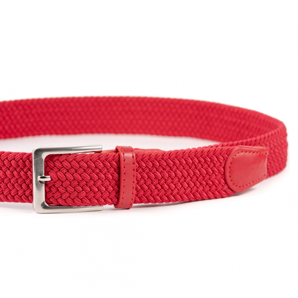 Cinturón Trenzado Elástico Liso 35 mm