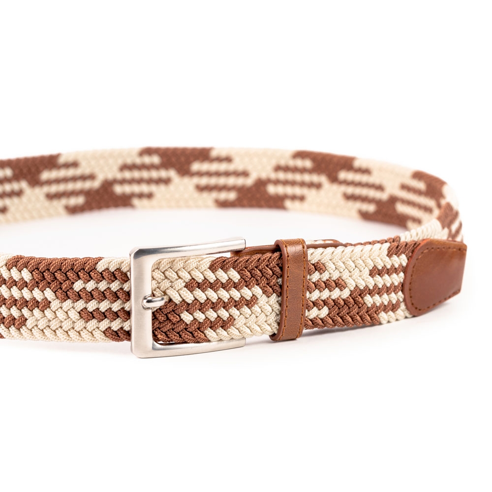 Cinturón Trenzado Elástico Combinado 35 mm