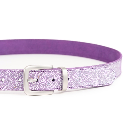 Cinturón Piel Portitxol Impreso Pasador Metálico 30 mm