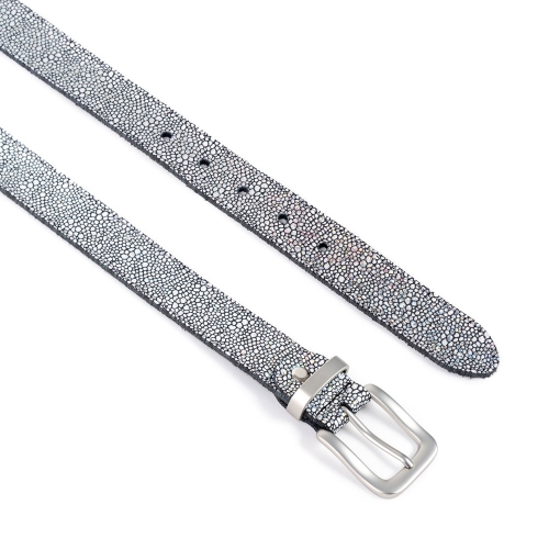 Cinturón Piel Portitxol Impreso Pasador Metálico 30 mm