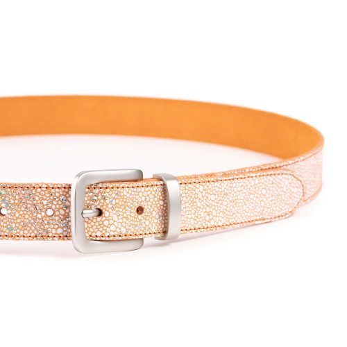 Cinturón Piel Portitxol Impreso Pasador Metálico 30 mm