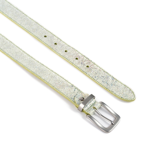 Cinturón Piel Portitxol Impreso Pasador Metálico 30 mm