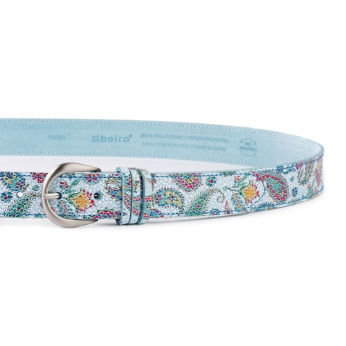 Cinturón Piel Portitxol Impreso 30 mm