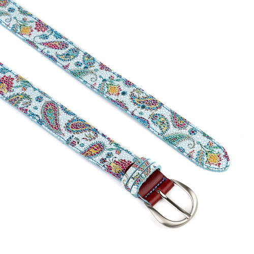 Cinturón Piel Portitxol Impreso 30 mm