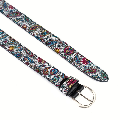 Cinturón Piel Portitxol Impreso 30 mm