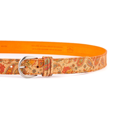 Cinturón Piel Portitxol Impreso 30 mm