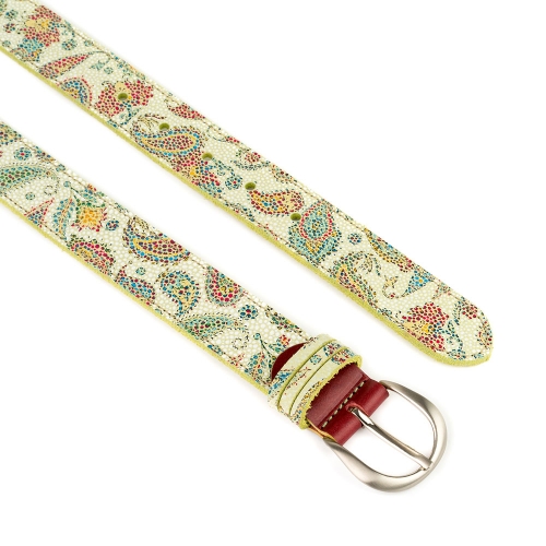 Cinturón Piel Portitxol Impreso 30 mm