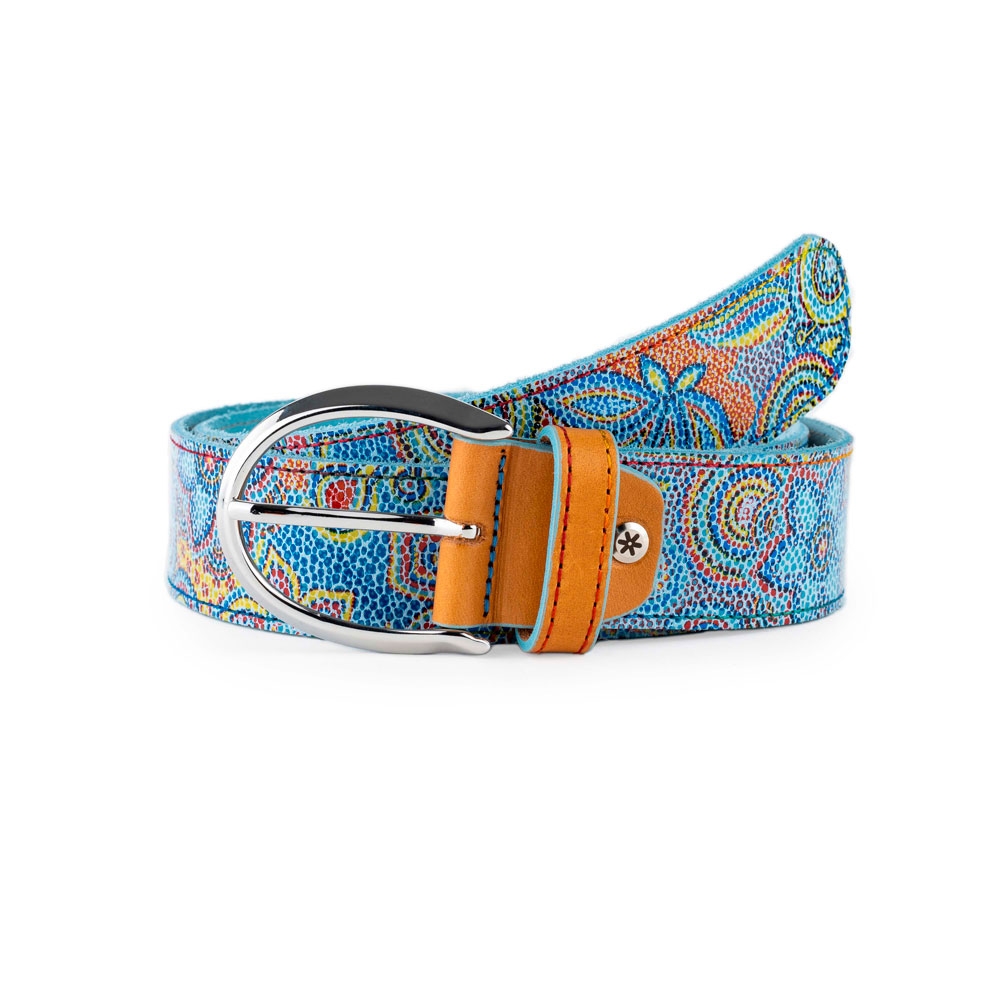 Cinturón Piel Portitxol Impreso 40 mm