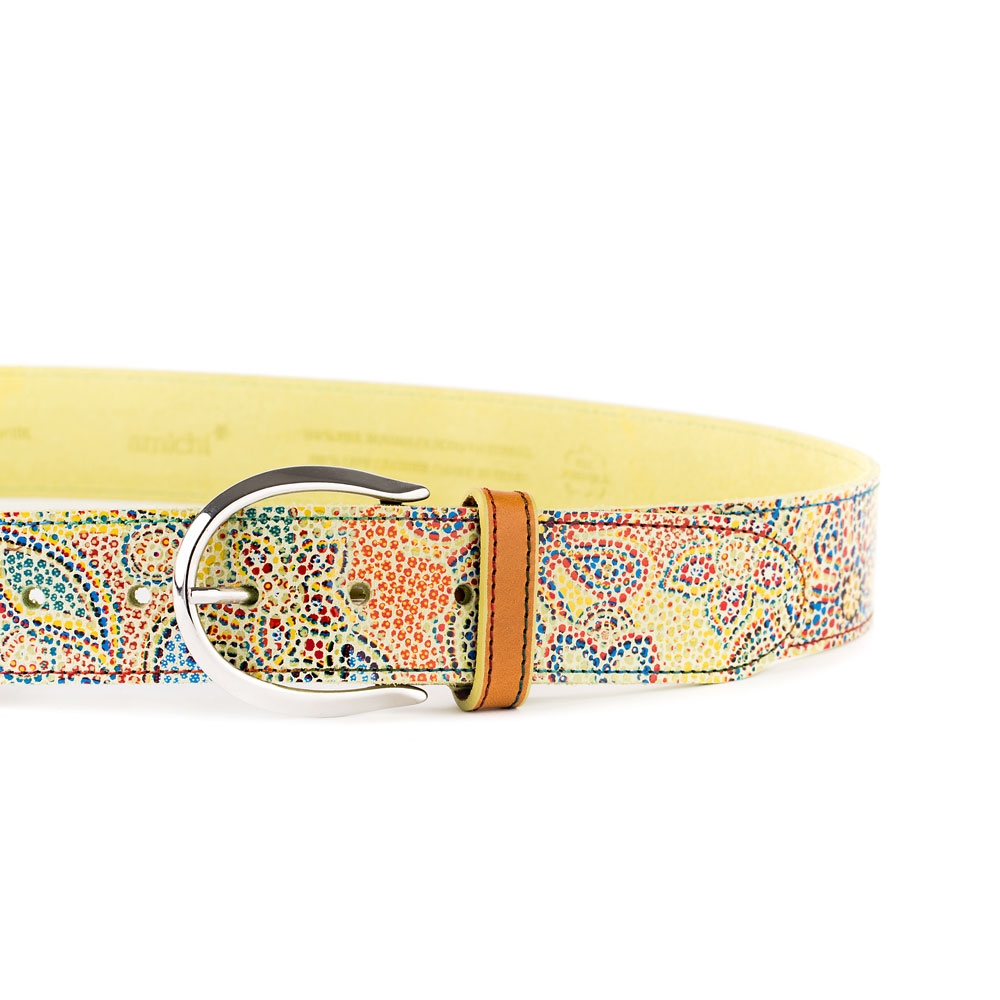 Cinturón Piel Portitxol Impreso 40 mm