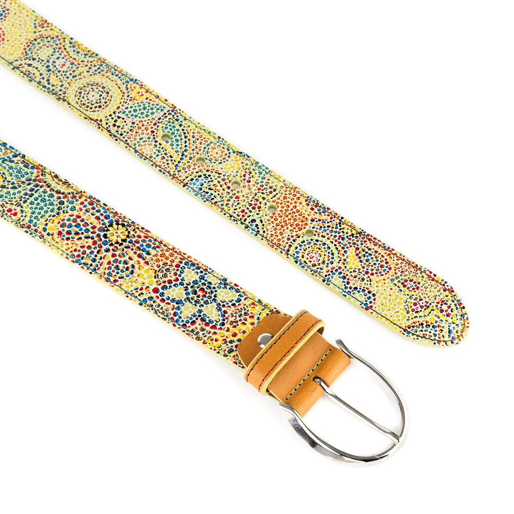 Cinturón Piel Portitxol Impreso 40 mm