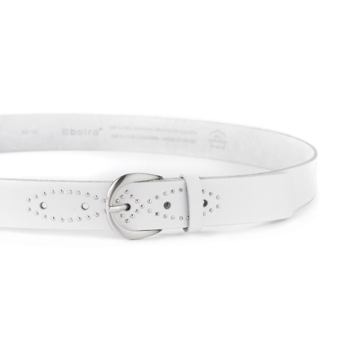 Cinturón Piel Zenia Brillantes 30 mm