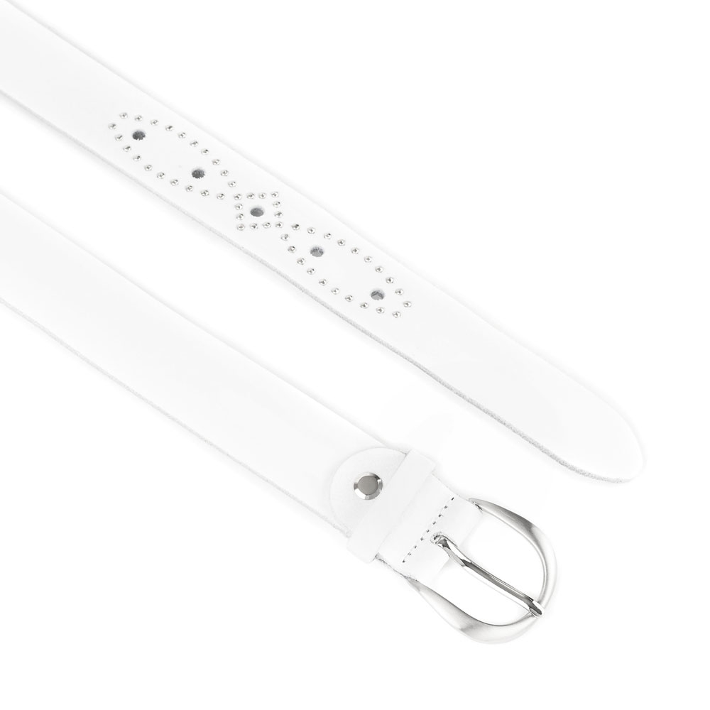 Cinturón Piel Zenia Brillantes 30 mm