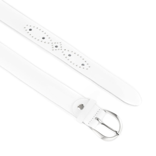 Cinturón Piel Zenia Brillantes 30 mm