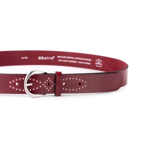 Cinturón Piel Zenia Brillantes 30 mm