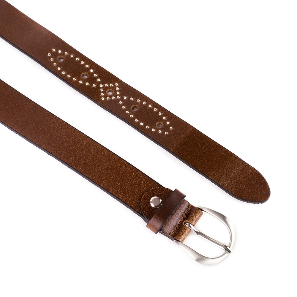 Cinturón Piel Zenia Brillantes 30 mm