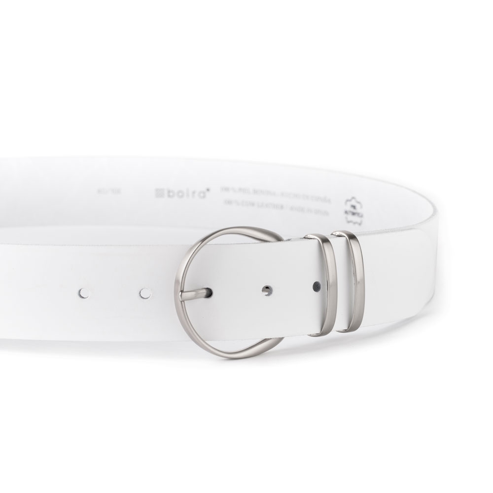 Cinturón Piel Zenia Pasador Metálico 40 mm