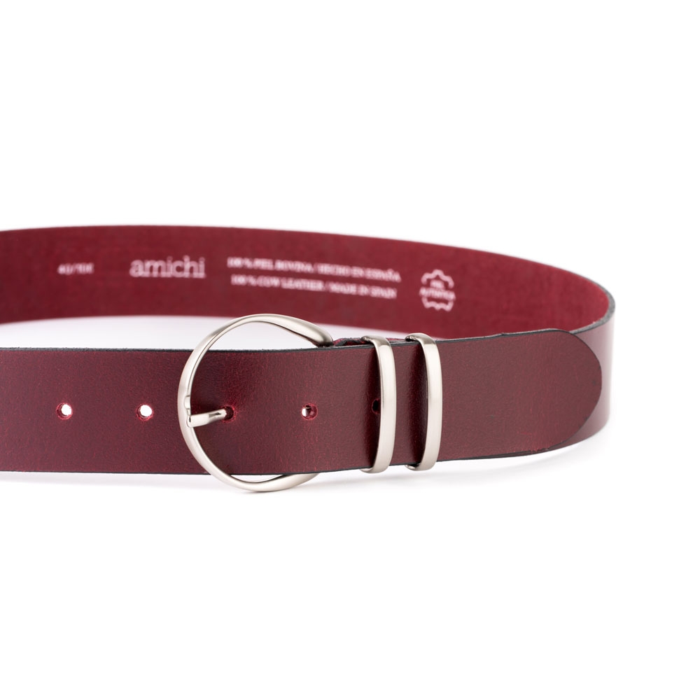 Cinturón Piel Zenia Pasador Metálico 40 mm