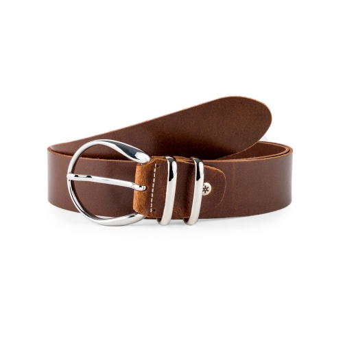 Cinturón Piel Zenia Pasador Metálico 40 mm