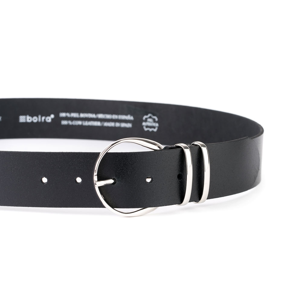 Cinturón Piel Zenia Pasador Metálico 40 mm