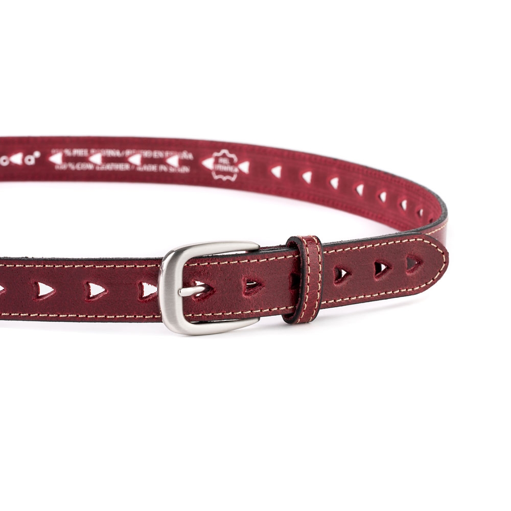 Cinturón Piel Zenia Picado 25 mm