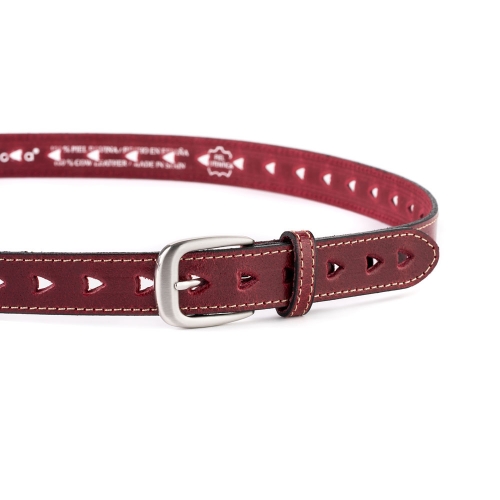 Cinturón Piel Zenia Picado 25 mm