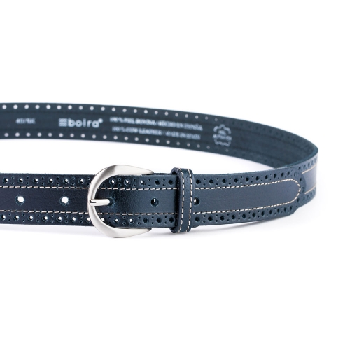 Cinturón Piel Zenia Picado 30 mm