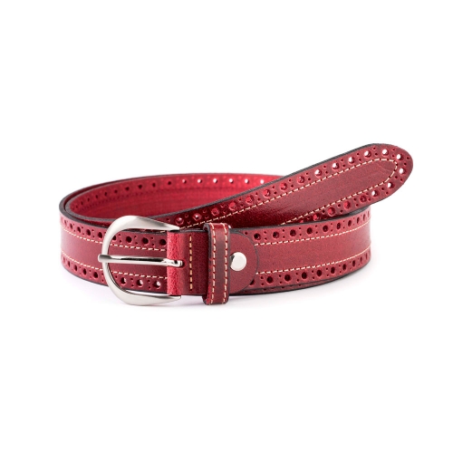 Cinturón Piel Zenia Picado 30 mm