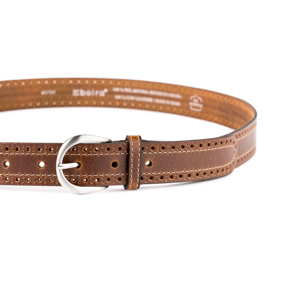 Cinturón Piel Zenia Picado 30 mm