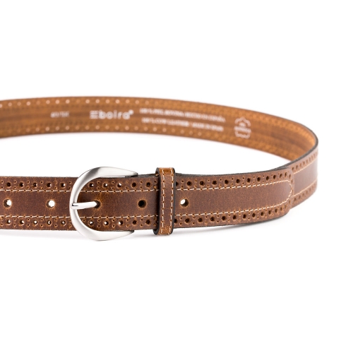 Cinturón Piel Zenia Picado 30 mm