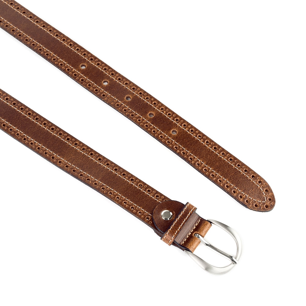 Cinturón Piel Zenia Picado 30 mm