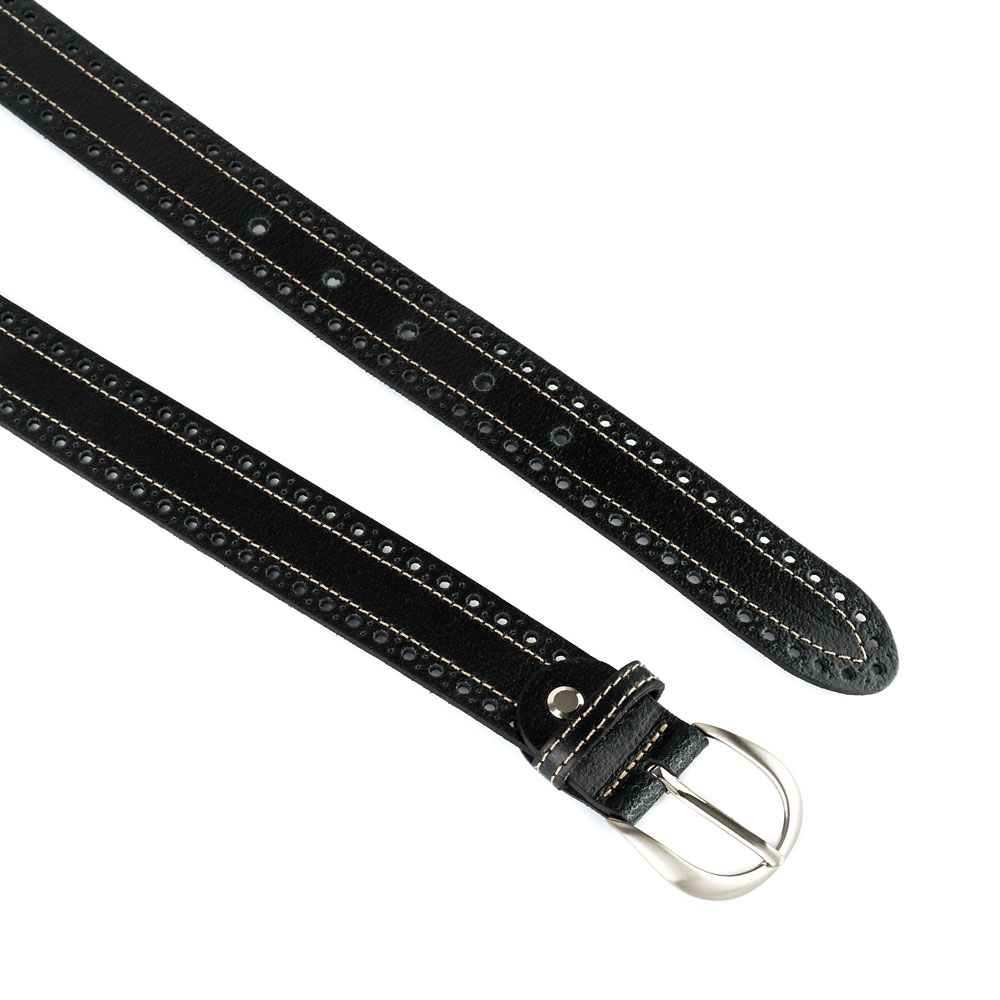 Cinturón Piel Zenia Picado 30 mm