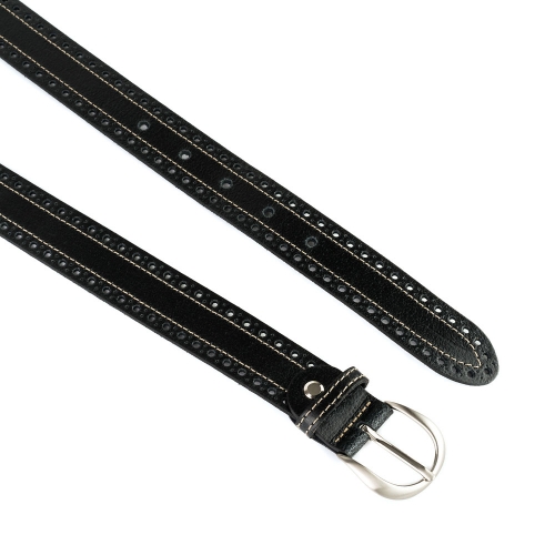 Cinturón Piel Zenia Picado 30 mm