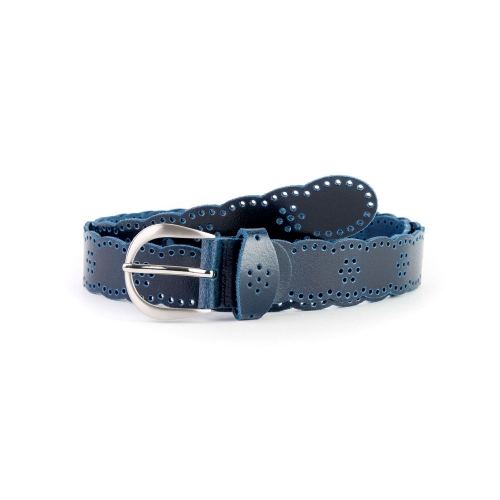 Cinturón Piel Zenia Picado 30 mm