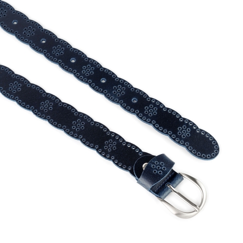 Cinturón Piel Zenia Picado 30 mm