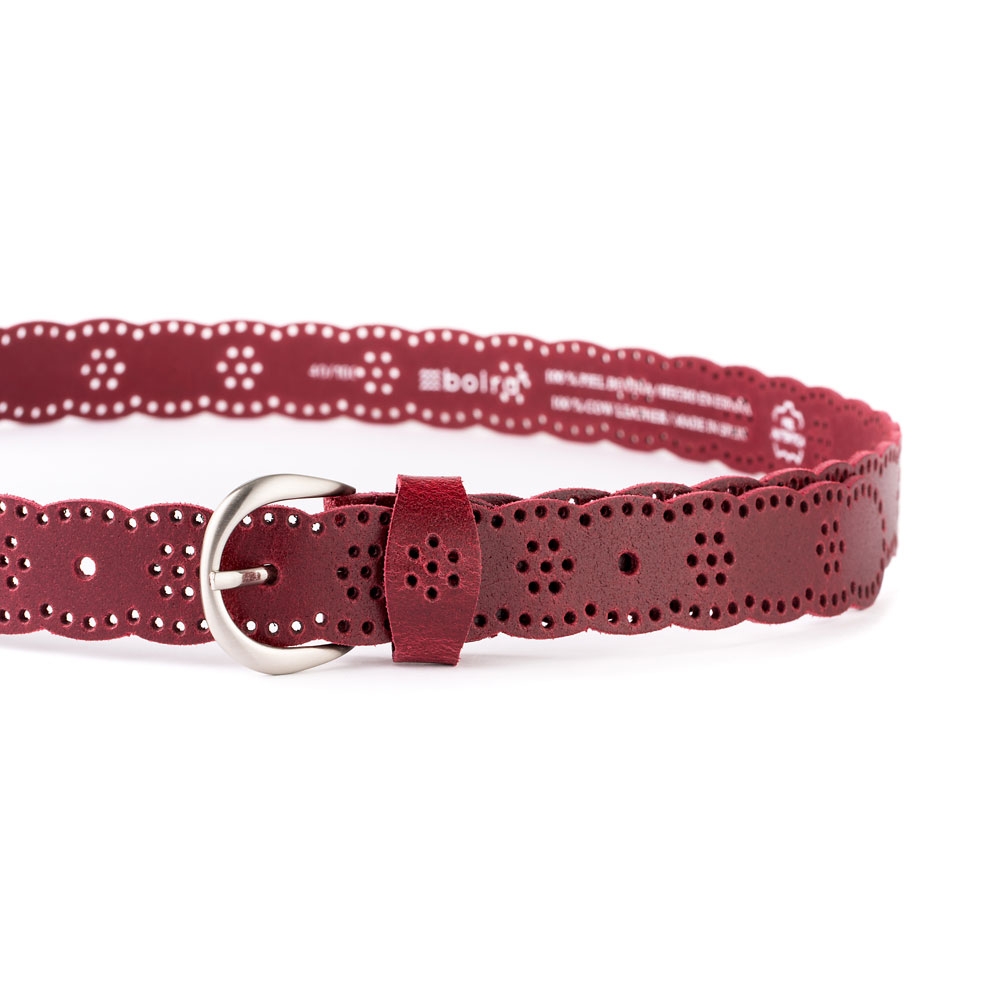 Cinturón Piel Zenia Picado 30 mm