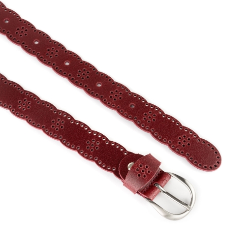 Cinturón Piel Zenia Picado 30 mm