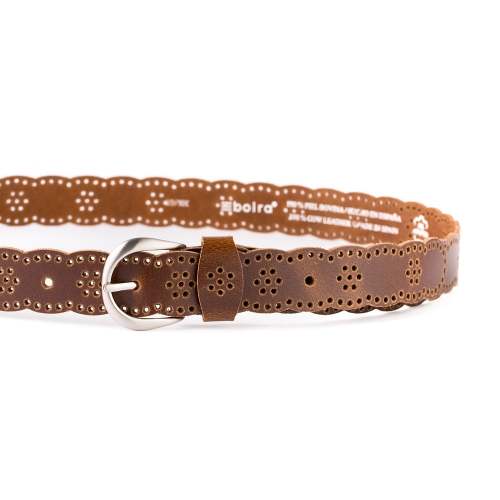 Cinturón Piel Zenia Picado 30 mm