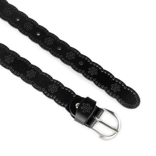 Cinturón Piel Zenia Picado 30 mm