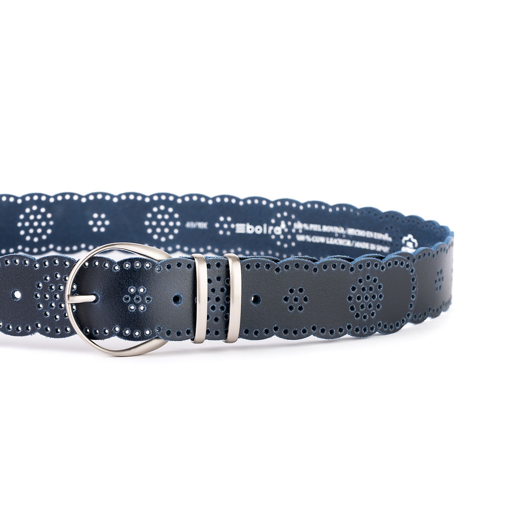 Cinturón Piel Zenia Picado 40 mm