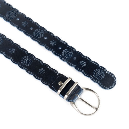 Cinturón Piel Zenia Picado 40 mm