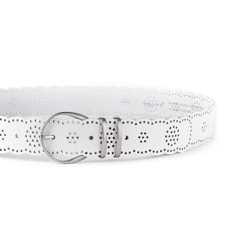 Cinturón Piel Zenia Picado 40 mm