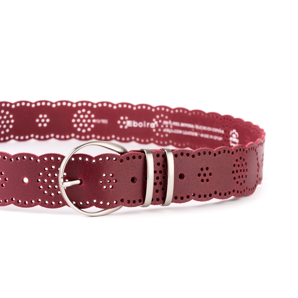 Cinturón Piel Zenia Picado 40 mm