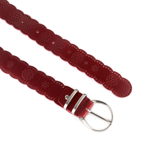 Cinturón Piel Zenia Picado 40 mm