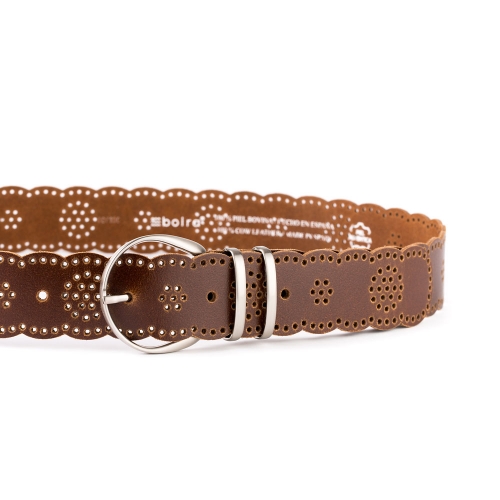 Cinturón Piel Zenia Picado 40 mm