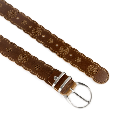 Cinturón Piel Zenia Picado 40 mm