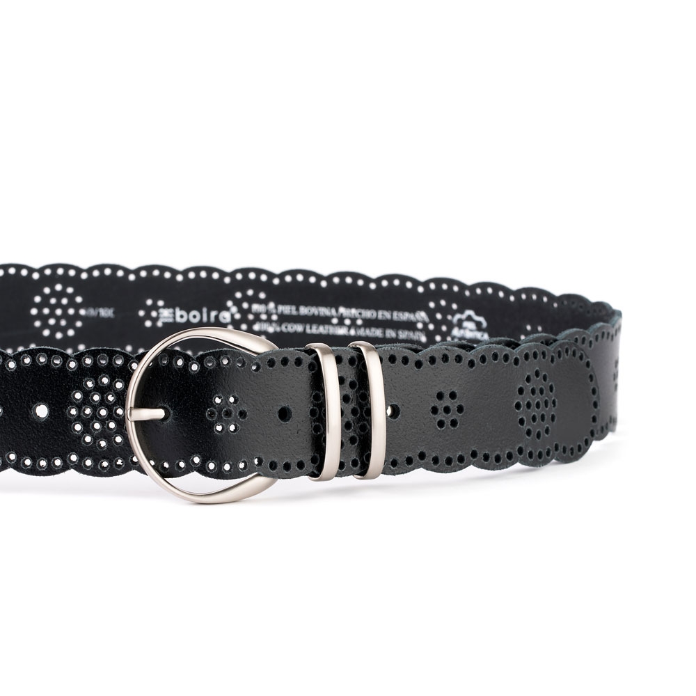 Cinturón Piel Zenia Picado 40 mm