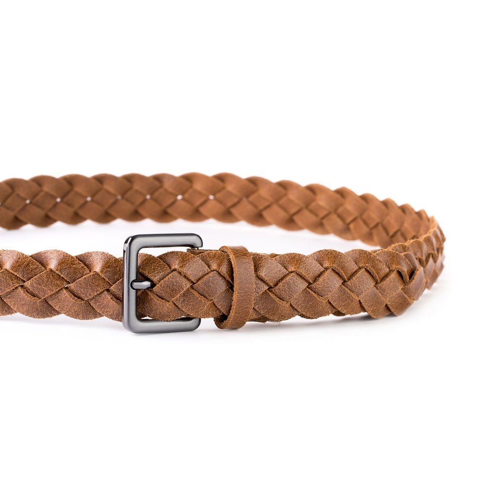 Cinturón Piel Zenia Trenzado 30 mm